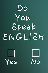 Image showing Do you speak English check boxes