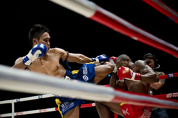 Image showing Muay Thai Championship fight