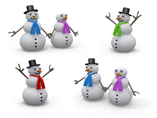 Image showing Holidays - Snowmen