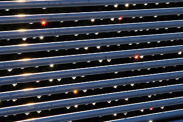 Image showing water drops on steel background