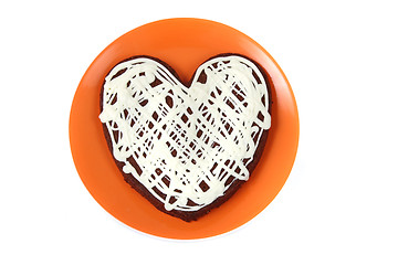 Image showing heart as birthday cake 