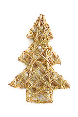 Image showing golden christmas tree