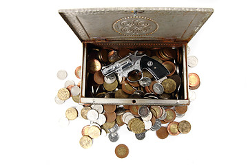 Image showing steel box with czech money