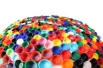 Image showing color plastic caps background