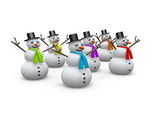 Image showing Holidays - Snowmen #2