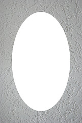 Image showing Isolated white oval in wallpaper background 