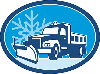Image showing Snow Plow Truck Retro 