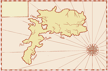 Image showing Vintage Map of Island