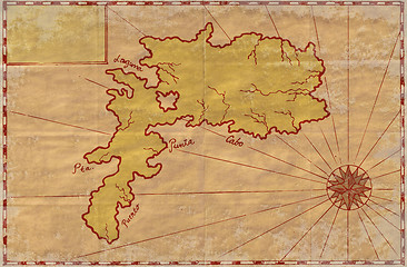 Image showing Vintage Map of Island