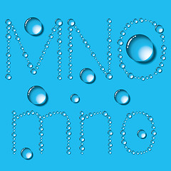 Image showing Water Drops Letters