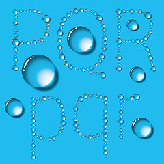 Image showing Water Drops Letters