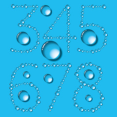 Image showing Water Drops Letters