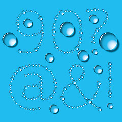 Image showing Water Drops Letters