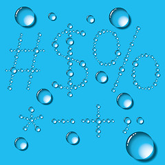 Image showing Water Drops Letters