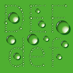 Image showing Water Drops Letters