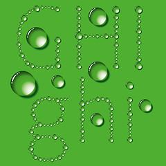 Image showing Water Drops Letters