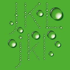 Image showing Water Drops Letters