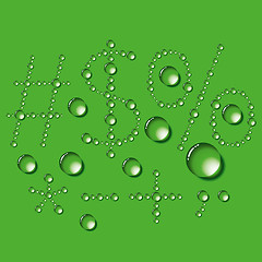 Image showing Water Drops Letters