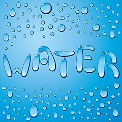 Image showing Water Drops Word