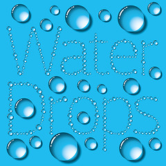 Image showing Water Drops Words