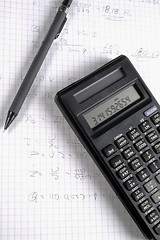 Image showing Pen and Calculater 