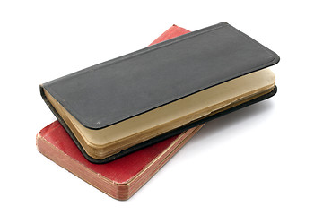 Image showing Red and black notebooks