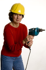 Image showing woman with electric drill