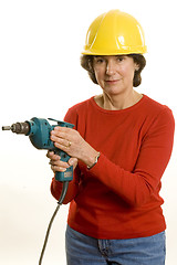 Image showing woman with electric drill