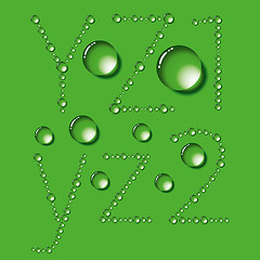 Image showing Water Drops Letters