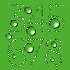 Image showing Water Drops Letters