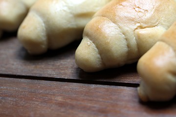 Image showing little breakfast croissants