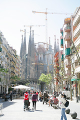 Image showing BARCELONA - ABRIL 21: La Sagrada Familia - the impressive cathed