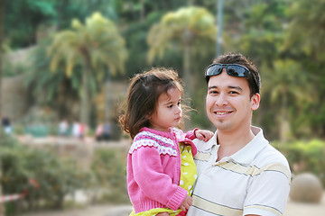 Image showing Father and daughter in park