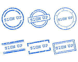 Image showing Sign up stamp