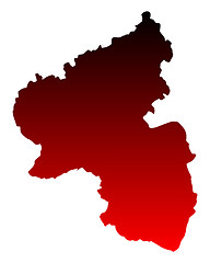 Image showing Map of Rhineland-Palatinate