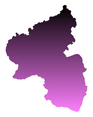 Image showing Map of Rhineland-Palatinate