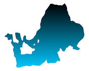 Image showing Map of Lake Chiemsee