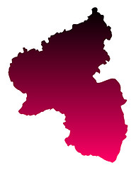 Image showing Map of Rhineland-Palatinate