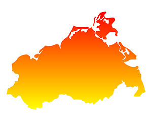 Image showing Map of Mecklenburg-Vorpommern