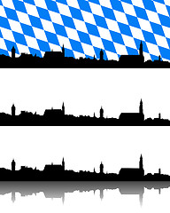 Image showing Silhouette of Straubing, Bavaria