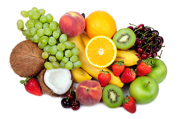 Image showing Multifruit isolated on a white background