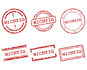 Image showing Wichtig stamps