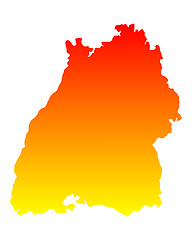 Image showing Map of Baden-Wuerttemberg