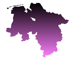 Image showing Map of Lower Saxony