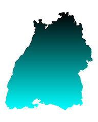 Image showing Map of Baden-Wuerttemberg