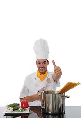 Image showing Chef in his toque giving a thumbs up