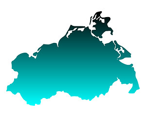 Image showing Map of Mecklenburg-Vorpommern