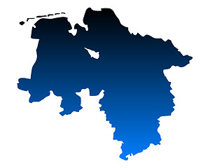 Image showing Map of Lower Saxony