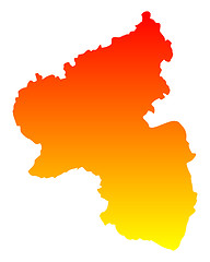 Image showing Map of Rhineland-Palatinate