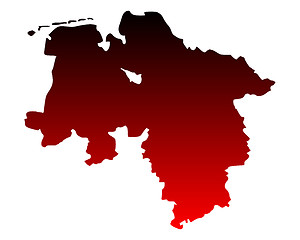 Image showing Map of Lower Saxony